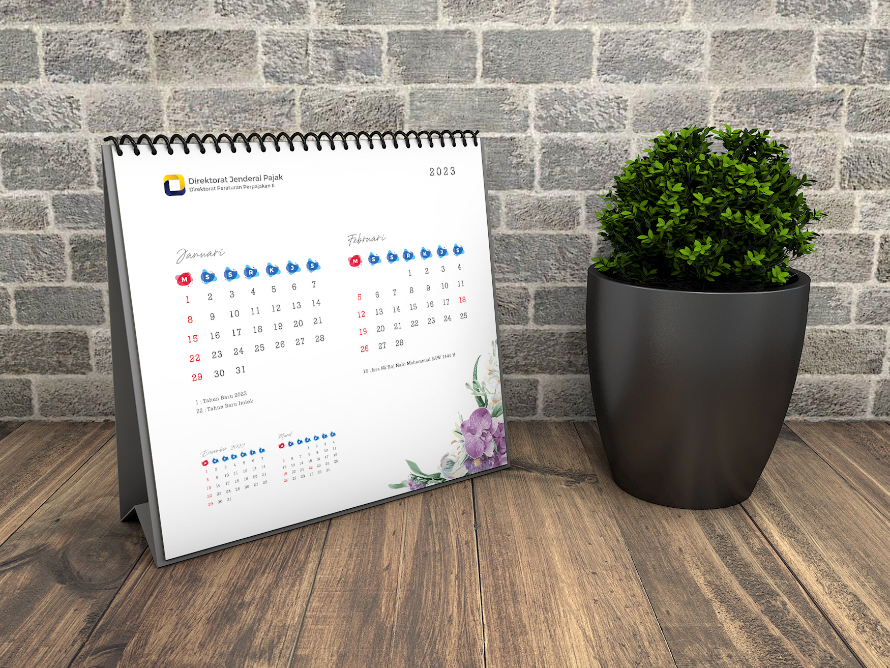 Kalender Meja - Direktorat Peraturan Perpajakan II