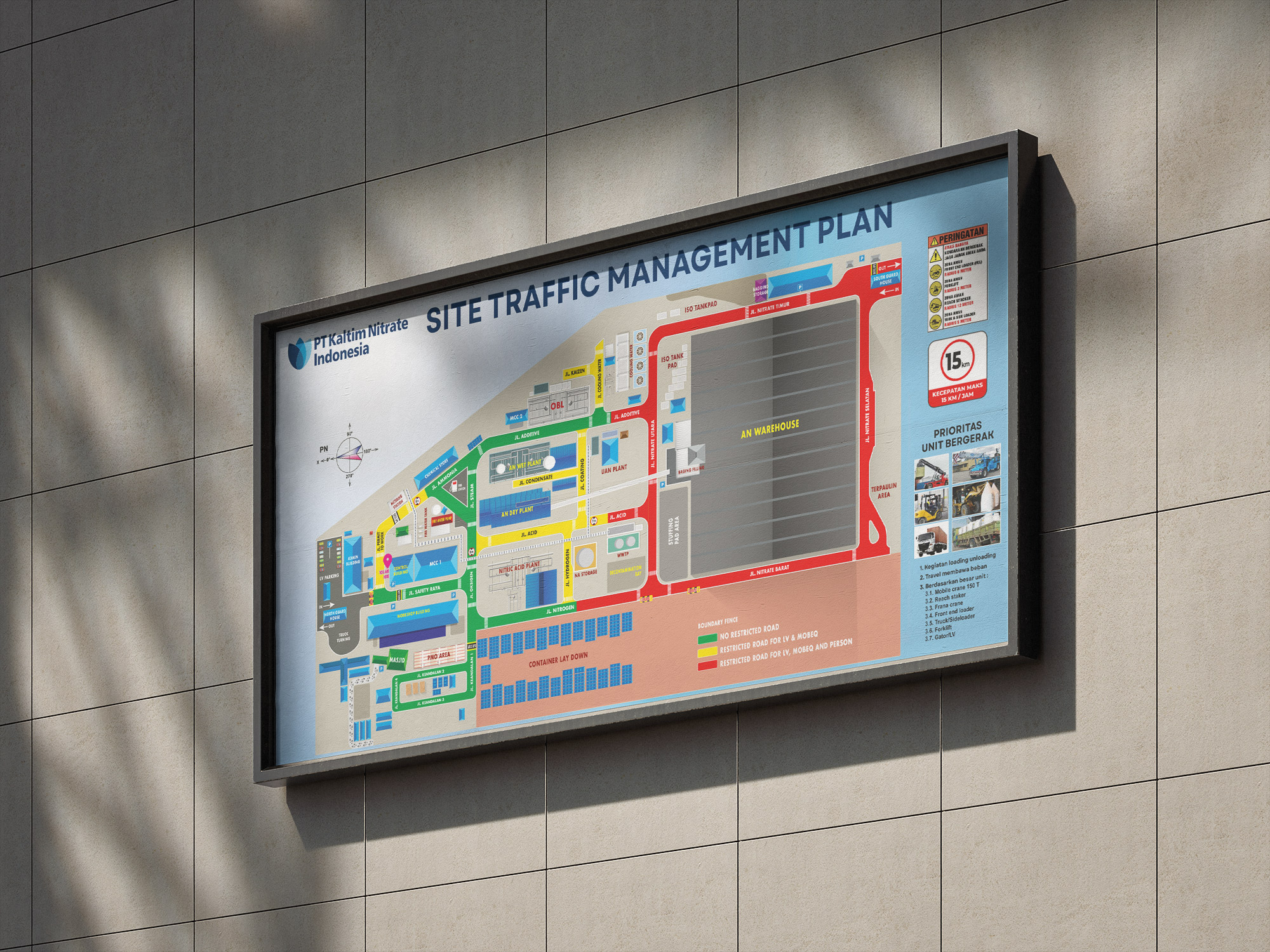 Signage Traffic Management Site Plan - PT Kaltim Nitrate Indonesia