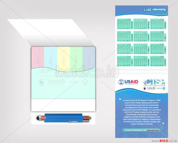 Kalender, Totebag, Sticky Note - CTSP - USAID