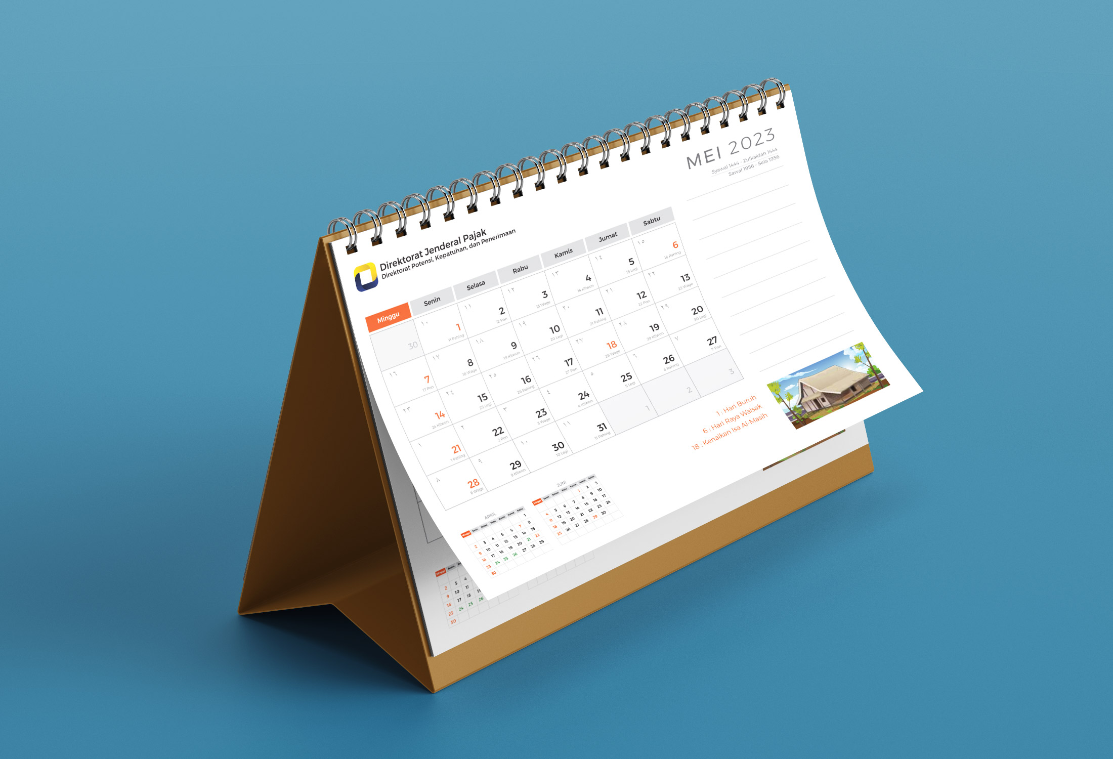 Kalender Meja - Direktorat Potensi, Kepatuhan, dan Penerimaan