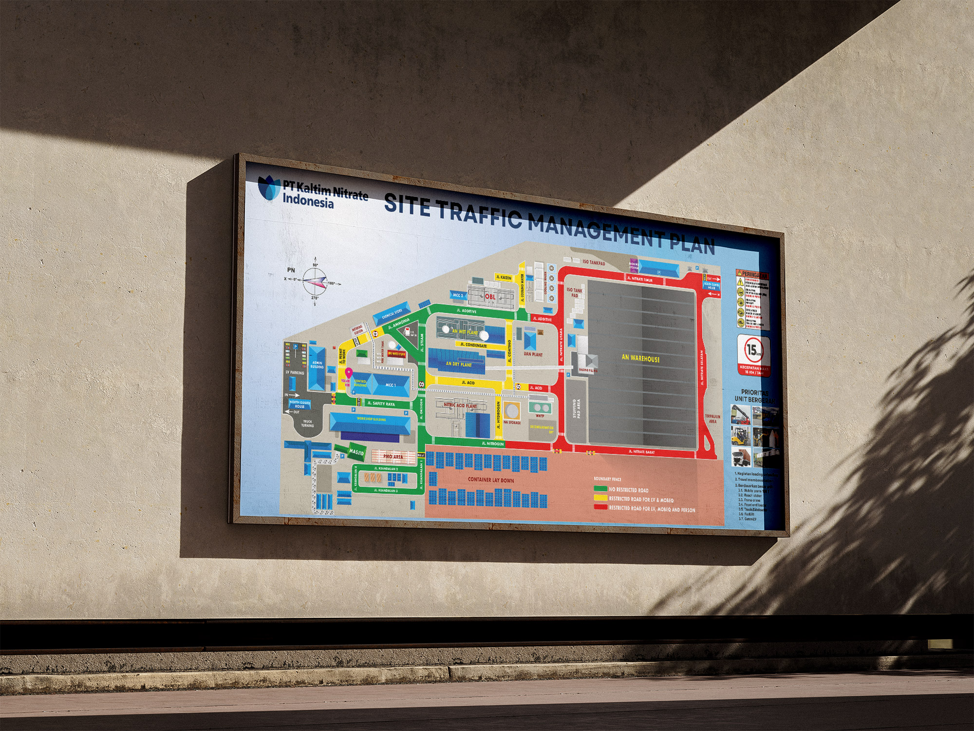 Signage Traffic Management Site Plan - PT Kaltim Nitrate Indonesia